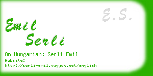 emil serli business card